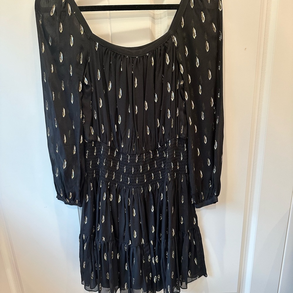 Rebecca Taylor Black and Gold Dress